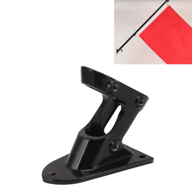 Heavy Duty Flag Bracket, Flag Pole Holder Bracket Aluminum Alloy Double Hole Rustproof Thickening Heavy Duty Flag Holder for Outdoor Holder Flag Bracket