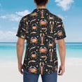 thumbnail image 4 of Fuzoiu Various Crustaceans Print Hawaiian Shirt for Men, Summer Beach Casual Short Sleeve Button Down Shirts, Men’s Beach Summer Shirts with Pocket,X-Large, 4 of 7