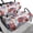 Vintage US Flag & Floral Print, variant on Pzuqiu Duck Silhouette Camo Golf Cart Seat Covers Set - Breathable Stretch-Fit Protectors | Compatible with EZGO, Club Car & Yamaha | All-Weather
