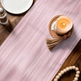 thumbnail image 3 of Pink Table Runner - 108 Inch Long Modern Abstract Art Ombre Striped Cotton and Linen Blended Dress Scarves Farmhouse Table Runner for Kitchen Dining, Coffee Table, 13" x 108", 3 of 8