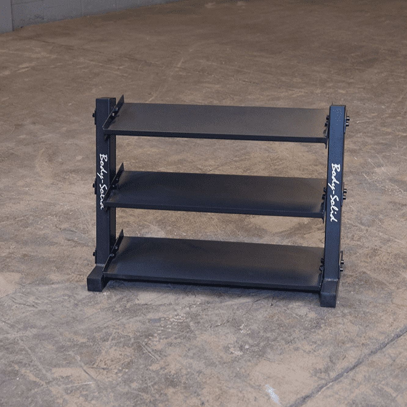 Body Solid - GDR34B 3 Tier Horizontal Vinyl, Neoprene Dumbbell Rack