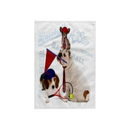 3dRose, Bulldog, Papillon and Beagle Sports Theme, great for any dog lover who is a sports or tennis fan, 15x22 Hand Towel