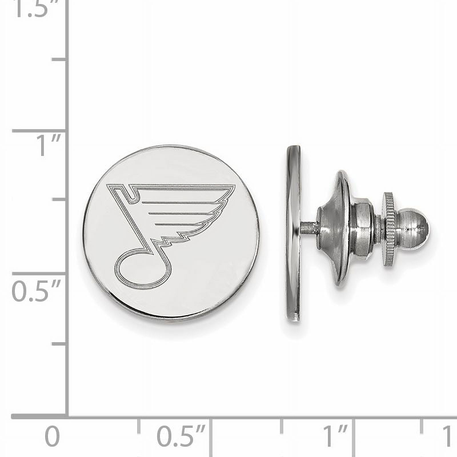 14k White Gold NHL LogoArt St. Louis Blues Lapel Pin Q4W009BLE - image 2 of 2