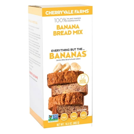 - Cherryvale Farms, Banana Bread Baking Mix, Everything But The Bananas, Non-GMO, Vegan, 16.5 oz