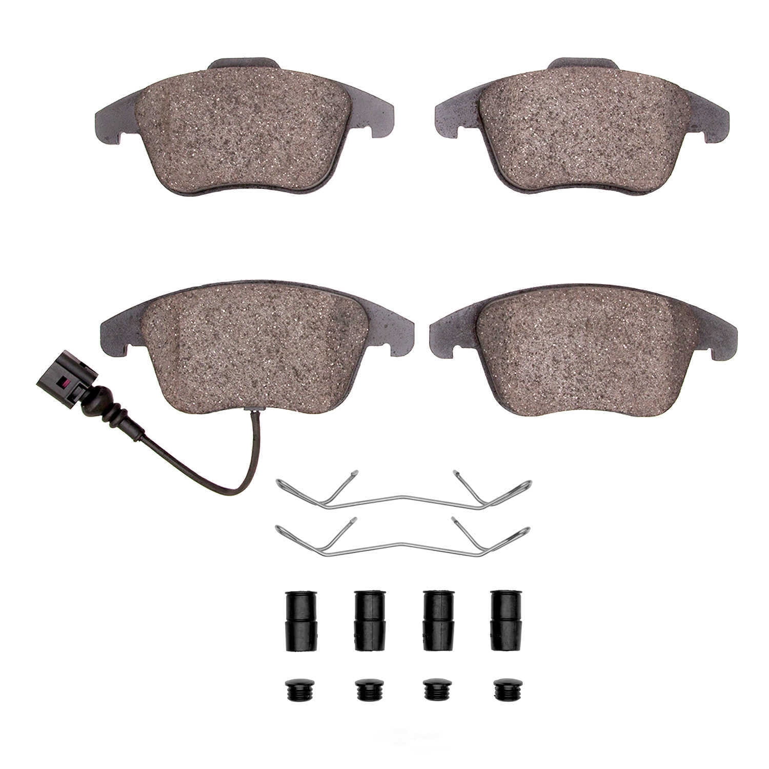 Dynamic Friction Company 1600-1375-01 DFC EURO 5000 Ceramic Brake Pads and Hardware Kit