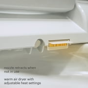 Brondell Swash SE400 Bidet Seat with Sidearm, Dryer and Stainless Steel Nozzle, Elongated White