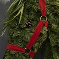 thumbnail image 4 of Tikeitoo Gifts Horse Heads Christmas Wreath with Red Bow – Rustic Farmhouse Equestrian Christmas Decor,Faux Greenery Holiday Wreath for Front Door, Porch, Barn, or Home, 4 of 9