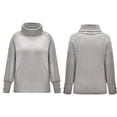 thumbnail image 4 of Kayannuo Womens Tops Long Sleeve Fall Women's Turtleneck Knitted Jumper Sweater Long Sleeve Elegant Casual Tops, 4 of 6
