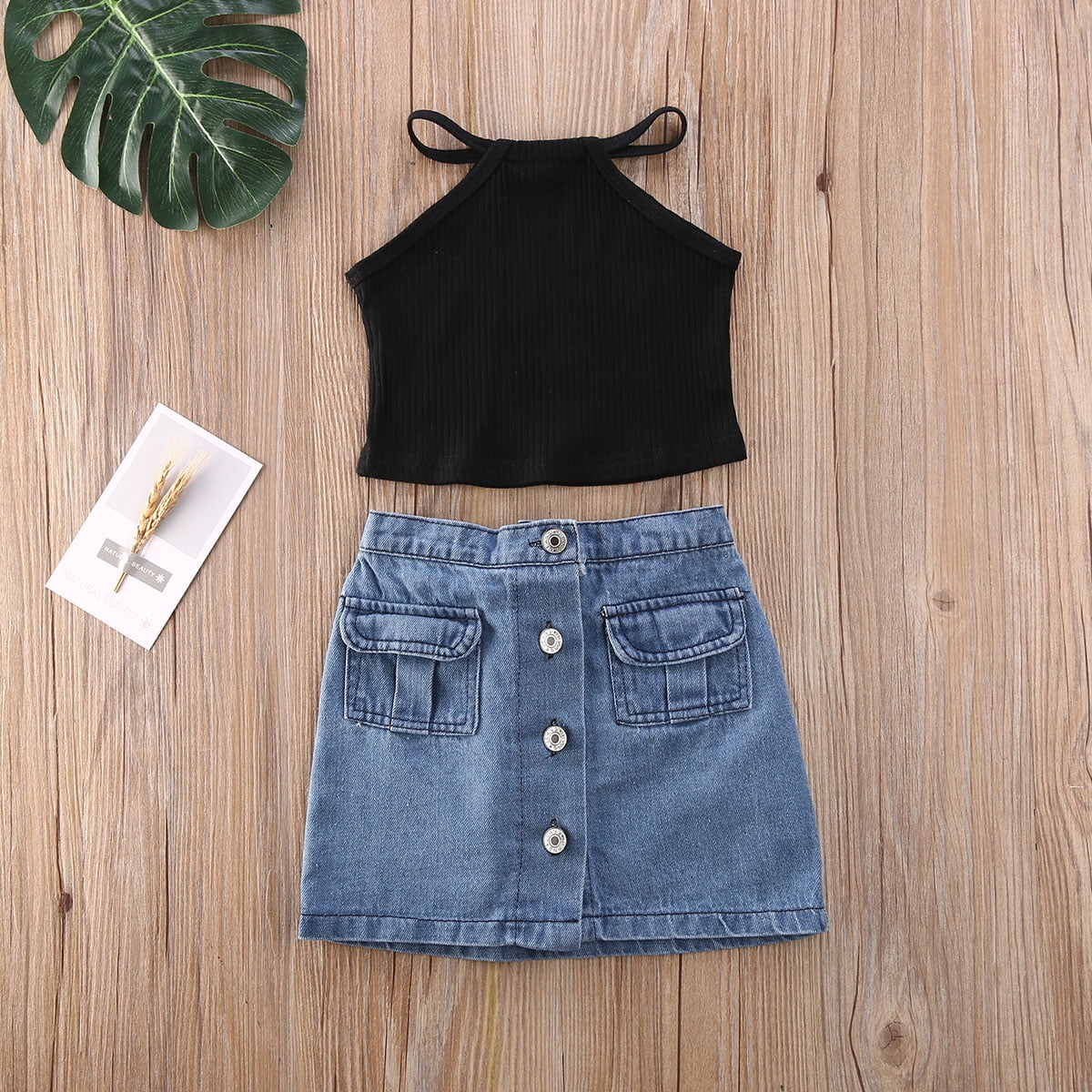 Girls Clothing Sets 2022 Summer Kids Clothes Tank Top and Skirt 2 Pieces  Outfits Children Clothing Set - China Unisex Jacket and Black Jeans price