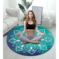 thumbnail image 3 of Pilates Mat Round Oversize Yoga Mat Suede Rubber Non-Slip Dia 140cm Exercise Mat Meditation Mat Workout Mat for Home Outdoor, 3 of 7