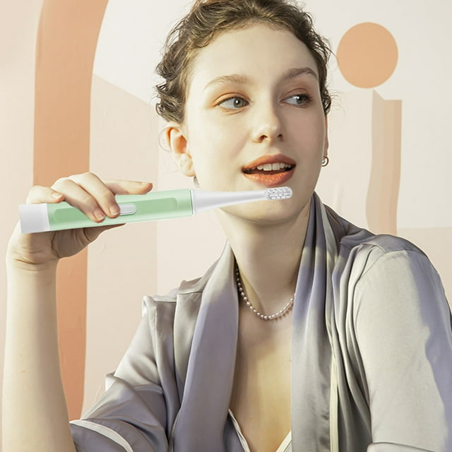 Limited Time Qaailabf Sound Rechargeable Toothbrush For Adults And Kids,Travel Toothbrush With 2 Brush Heads, Replaceable Battery,180 Days Of Battery Life