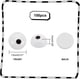 thumbnail image 4 of 100 cabujones de ojos blancos y negros de 13 mm, ojos de resina semicirculares de animales., 4 of 6