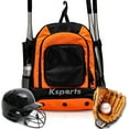thumbnail image 7 of Ksports Baseball Bag Orange Backpack for Baseball, T-Ball & Softball Gear for Youth & Adults – Holds Bats, Helmet, Gloves with Shoe Compartment & Fence Hook, 7 of 7