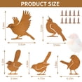 thumbnail image 2 of Rusty Birds Decoration Outdoor Bird Wall Decor Yard Decor Metal Birds Craft Statue Ornaments Garden Sculptures and Yard Art Rustic Garden Decor 5 Pcs, 2 of 7