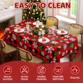 thumbnail image 5 of Christmas Tablecloth Rectangle 60x84 Inch, Red Buffalo Plaid with Snowflakes Design, Winter Holiday Spillproof Rectangular Table Cover, Xmas Table Cloth for Kitchen, Home, Party Decorations, 5 of 6