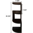thumbnail image 2 of CONSDAN 4-Tier Corner Shelf, Solid Hickory Wood Corner Shelves Wall Mounted, Floating Corner Shelves for Wall, Wall Corner Shelf for Bedroom, Living Room, Bathroom, Kitchen, Dark Walnut, 2 of 6