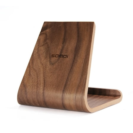 Samdi Walnut Wooden Phone Tablet Stand Holder Dock Station Cradle for iPhone 7 Plus iPad mini Air Samsung S7 edge Eco-friendly Material Stylish Anti-skid Lightweight Portable