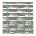 thumbnail image 2 of Ambesonne Marine Shower Curtain, Dots Horror Seaman Artwork, 69"Wx70"L, Grey Teal, 2 of 4