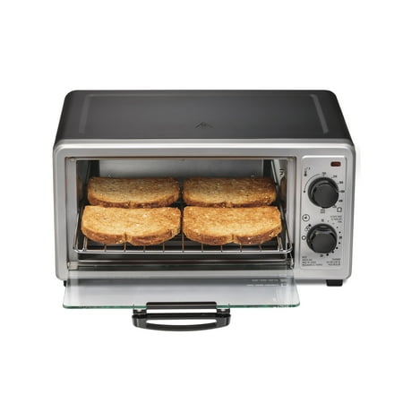 Proctor Silex - 4 Slice Toaster Oven with Broiler - Black