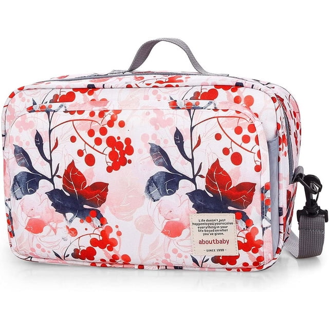 Organizador de bolsa para cochecito de bebé y organizador de cochecito, almacenamiento grande para cochecito con portavasos profundo (rosa)