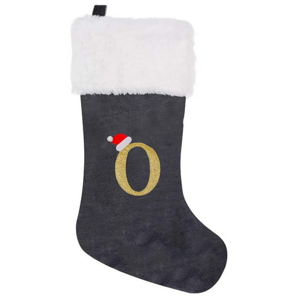 Calcetín navideño con patas de Papá Noel en 3D | Decoración festiva con motivos de árboles y copos de nieve | Bolsa de regalo colgante de 43 x 19 cm para tarjetas, dulces y pequeños regalos
