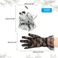 thumbnail image 2 of Uxcell Fascinators Hat Clip Set with Hair Clip and Short Floral Lace Gloves Tea Party Face Veil Hat Vintage Headwear Black/White, 2 of 7
