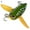 Green, variant on Cheers.US 12.5g 5.8cm Bee Bait Solid Treble Hook Hard Artificial Lures Bumble Bug Topwater Crankbait Fishing Lure Lure Accessories for Outdoor