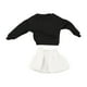 thumbnail image 1 of 1/12 Cabresco de la manga larga y falda de la falda del hombro del hombro para figuras de acción de 6 pulgadas Accesorios de ropa de muñeca BJD top negro, 1 of 8