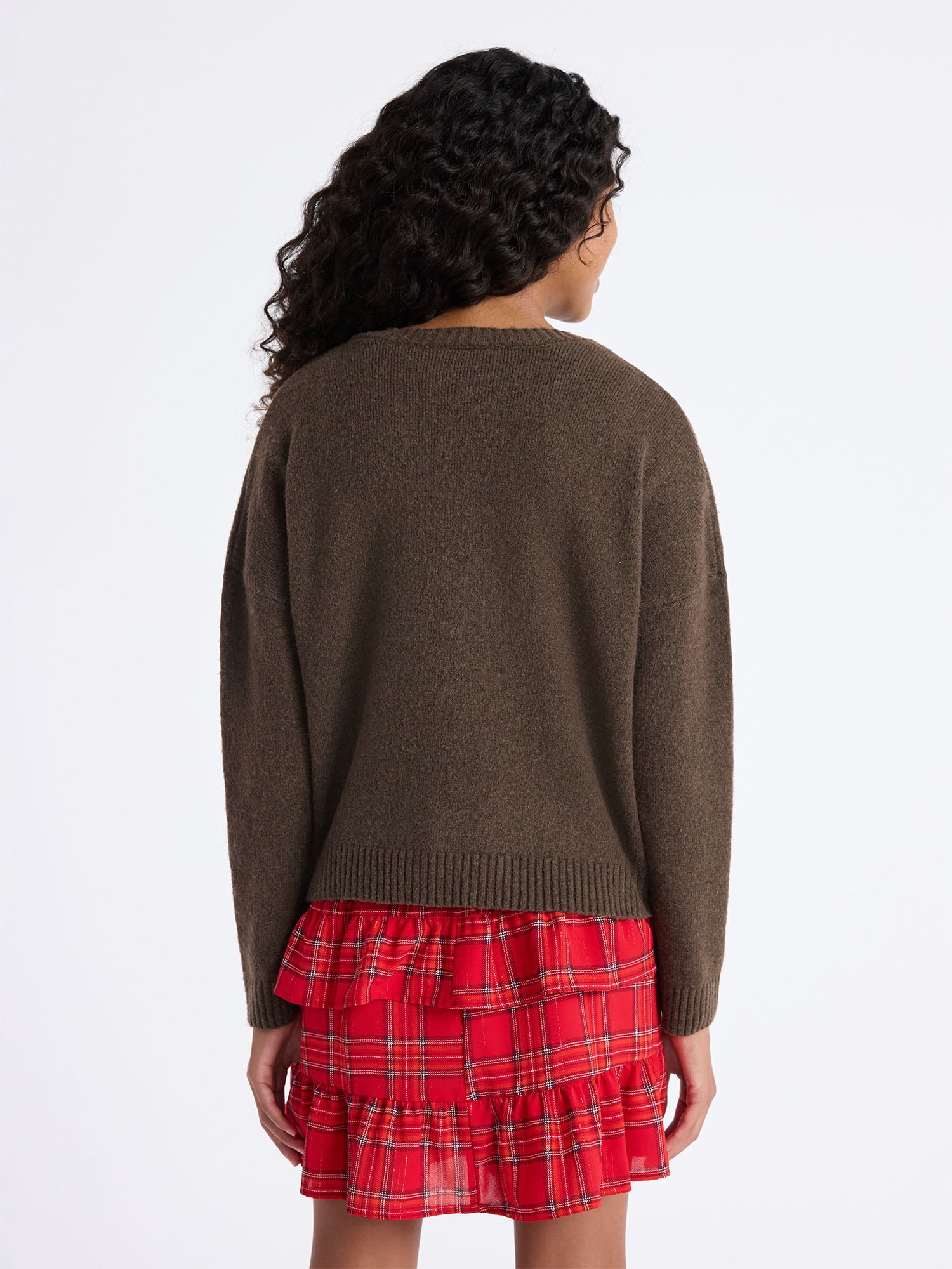 Weekend Academy Girls Pullover Graphic Print Sweater, Sizes 4-18