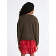 thumbnail image 3 of Weekend Academy Girls Pullover Graphic Print Sweater, Sizes 4-18, 3 of 4
