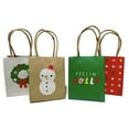 thumbnail image 2 of Hallmark 4" Christmas Mini Gift Bags for Gift Cards, Snowman, Wreath, Pattern and ' Feelin' Jolly' designs (12 Count), 2 of 6