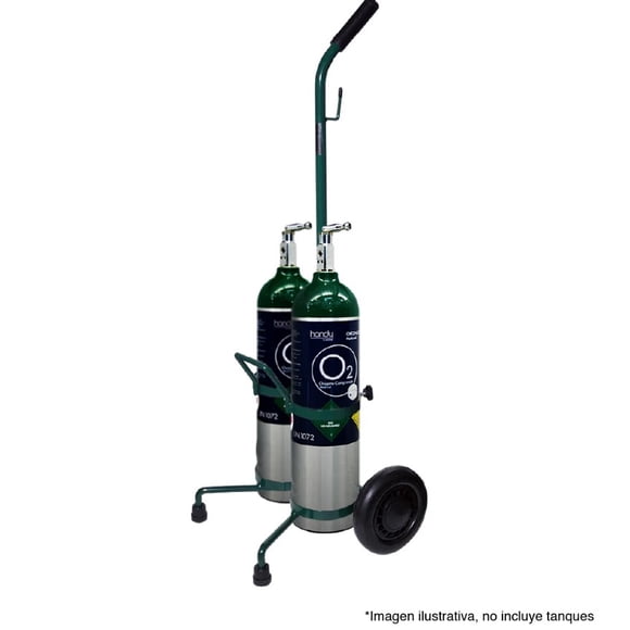 Carrito Porta  Tanque de Oxígeno Doble-COX30- Marca Handy