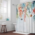 thumbnail image 3 of Summer Coastal Bathroom Shower Curtain, Coral Seaweed Shell Starfish Fish Rustic Waterproof Washable Soft Bath Curtain for Bathtub Decor with 12 Hooks&Grommet, 72x72 Inch, 3 of 9