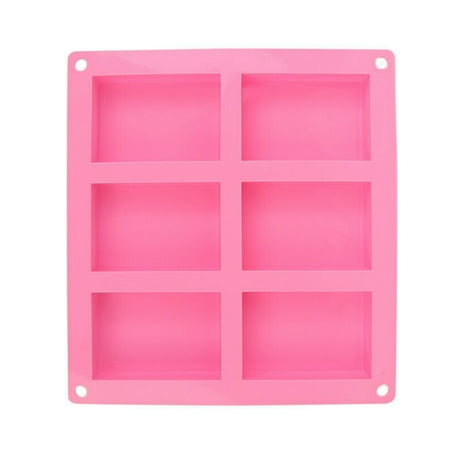 

Silicone Soap Mould 6 Cavity Rectangle Bake Tray Portable for Homemade DIY Mold Portable Homemade 6 Cavity Rectangle Bake Tray DIY Mold Silicone Soap Mould