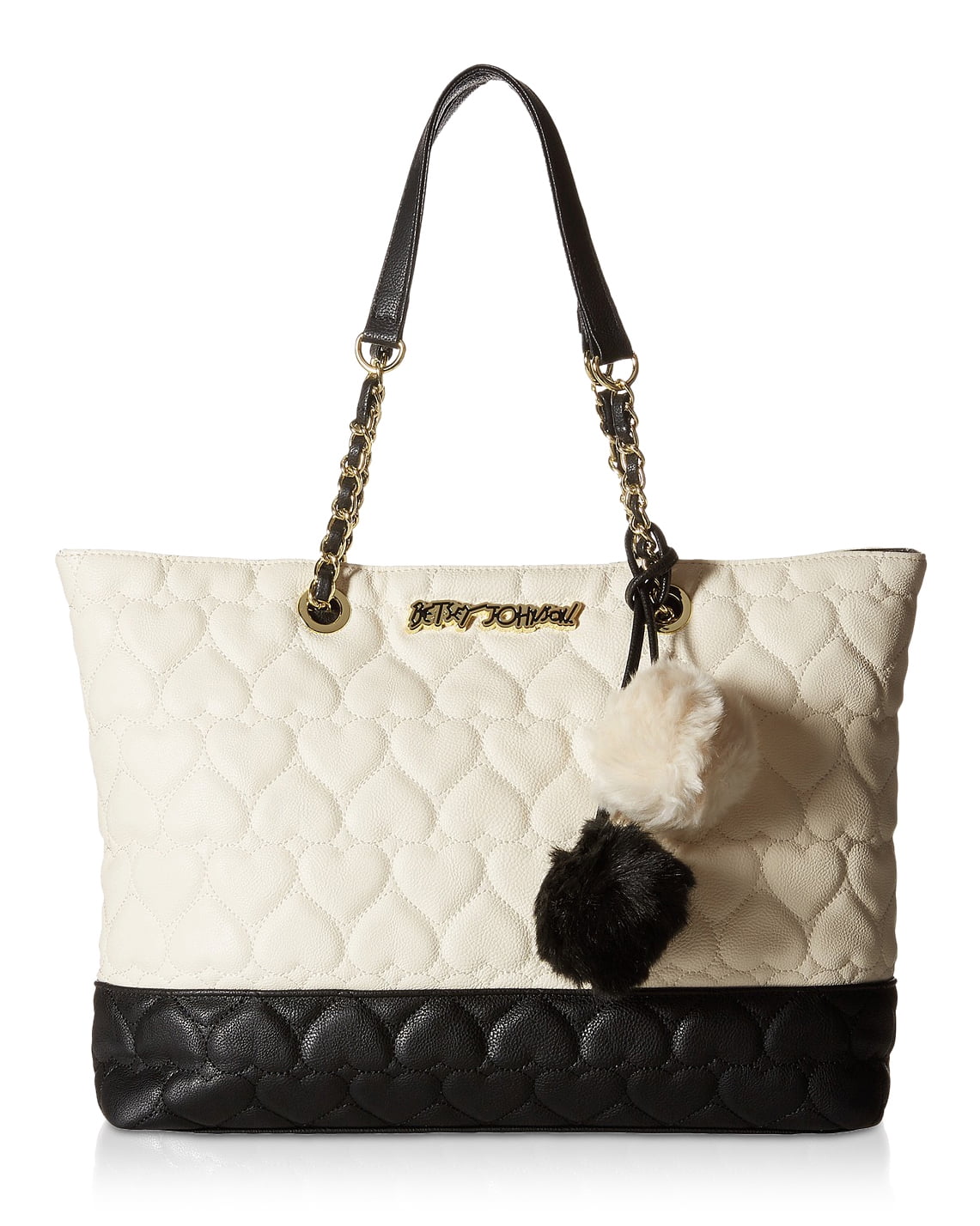 betsey johnson quilted heart tote