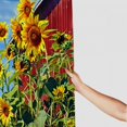 thumbnail image 3 of Orinice Sunflower Floral Shower Curtain, Warm Sunshine Blue Sky and White Cloud Field Sunflower Polyester Cloth Printed Bathroom Curtain Hook Set Included 36x72, 3 of 7
