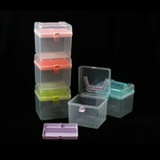 Multipurpose Plastic Craft Storage Containers with Removable Tray, Clear Plastic Storage Box with Lid & Handle, Easy Carry & Stack Small Storage Container, 1 Pcs, 6.29x5.51