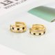 thumbnail image 3 of Pendientes de aro de oro JAMW 14k Sencillez para mujer, 3 of 5