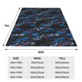 Bixox Fleece Blanket Blue Sports Car Pattern Super Soft DoubleSided