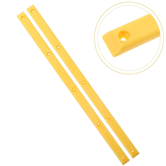HOMEMAXS 2 Pcs Skateboard Rails Bumper Strip 36.00X1.70X0.50CM Yellow