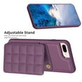 thumbnail image 6 of Dteck for iPhone 7 Plus / 8 Plus Card Holder Back Case with Pockets, Premium PU Leather ID Cash Credit Slots Magnetic Kickstand Flip Folio Slim Hard Protective Cover, darkpurple, 6 of 7