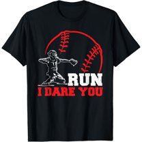 Sam Soft Run I Dare You Baseball Catcher Baseball Player Lover T-Shirt Full Size S-5Xl