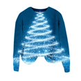 thumbnail image 4 of Women's Christmas Sweaters Ladies Sweaters Round Neck Long Sleeve Christmas Print Pullover Sweater for A Casual Holiday Outfit, 4 of 4