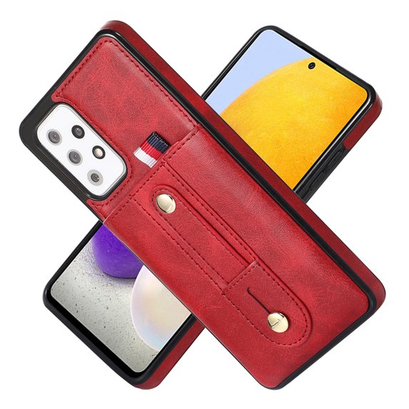 for Samsung Galaxy A73 5G Case, Galaxy A73 5G Case, Lightweight Premium PU Leather Galaxy A73 5G Wallet Case with Card Holders Protective Case for Samsung Galaxy A73 5G Adjustable Stand,Red