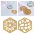 thumbnail image 4 of Metal Coasters, Heat Resistant Gold Cup Coasters Cute Shape  For Bars, 4 of 8