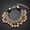 Ivory, variant on Unisex PU Leather Gold Beads Charm Bracelet L73-Blue