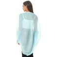 thumbnail image 4 of Alvivi Women's Sun Protection Chiffon Shawl Scarf Bolero Shrug Cardigan Sweater Light Blue One Size, 4 of 7