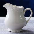 thumbnail image 3 of White Embossed Milk Pitcher 200ml Ceramic Sauce Pot Gravy Boat For Kitchen, Restaurant, Hotel, 3 of 6