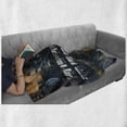 thumbnail image 6 of Futuristic Soft Flannel Fleece Blanket, Digital Paint Science Fiction Cityscape Architecture Cyberpunk Technology, Cozy Plush for Indoor and Outdoor Use, 60" x 80", Black Orange Blue, by Ambesonne, 6 of 6