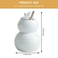 thumbnail image 2 of Minkissy 1 Set Honey Pot With Dipper Bee Sculpture Design for Kitchen Organization in White, 2 of 8